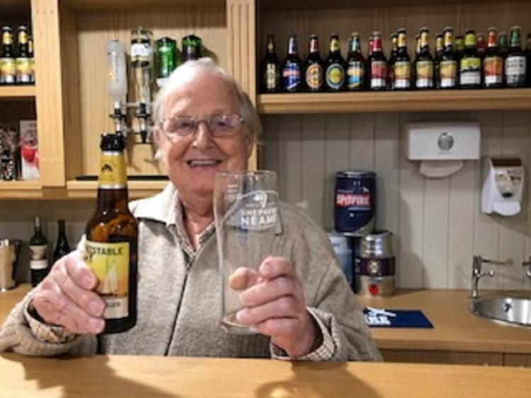 Bottoms up – these residents at a Whitstable care home won’t have to wait until 12th April for a pint